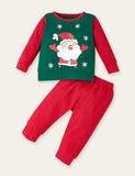 Christmas Santa Claus Printed Sweatshirt Set