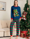 Christmas Cartoon Tyrannosaurus Printed Family Matchting Pajamas