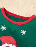 Christmas Santa Claus Printed Sweatshirt Set