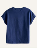 Children's Love Sequined Short-Sleeved T-shirt