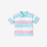 Children's Polo Shirt Short Sleeve Striped Cotton T-shirt