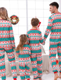 Christmas Santa Claus Letter Printed Striped Family Matching Pajamas