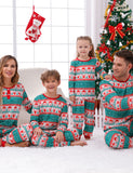 Christmas Santa Claus Letter Printed Striped Family Matching Pajamas