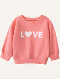 Girl's Love Printed Pullover Top