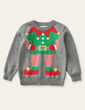 Toddler Christmas Cute Cartoon Crew Neck Pull Over Sweater