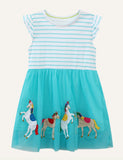 Children's Animal Embroidered Cute Princess Tulle Skirt