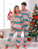 Christmas Santa Claus Letter Printed Striped Family Matching Pajamas