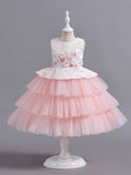 Children's Dress Princess Dress European and American Embroidery Puffy Cake Dress