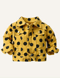 Leopard Print Casual Denim Coat