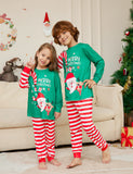 Cartoon Santa Claus Letter Printed Family Matching Pajamas