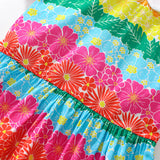 Flower Print Short Sleeve Dress