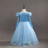 Colorful butterfly long-sleeved princess dress party dress