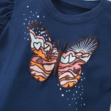 Cute Butterfly Printed Short-Sleeved T-shirt