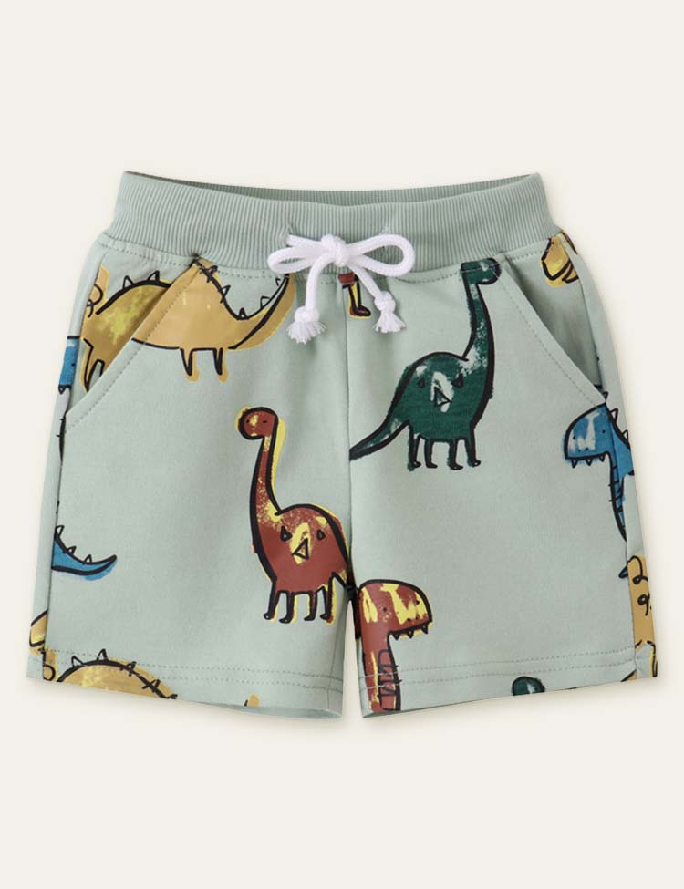 Dinosaur Printed Shorts