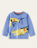 Alligator Printed Long Sleeve T-shirt - CCMOM