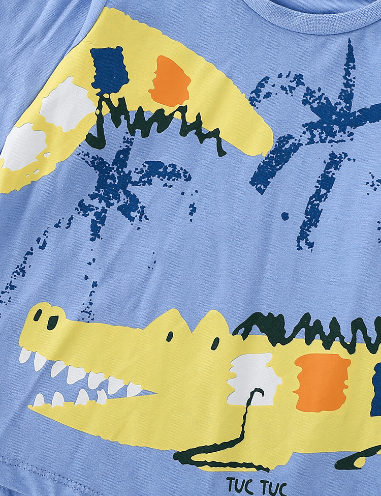 Alligator Printed Long Sleeve T-shirt - CCMOM