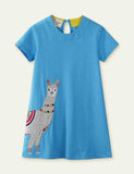 Alpaca Appliqué Printed Dress - CCMOM