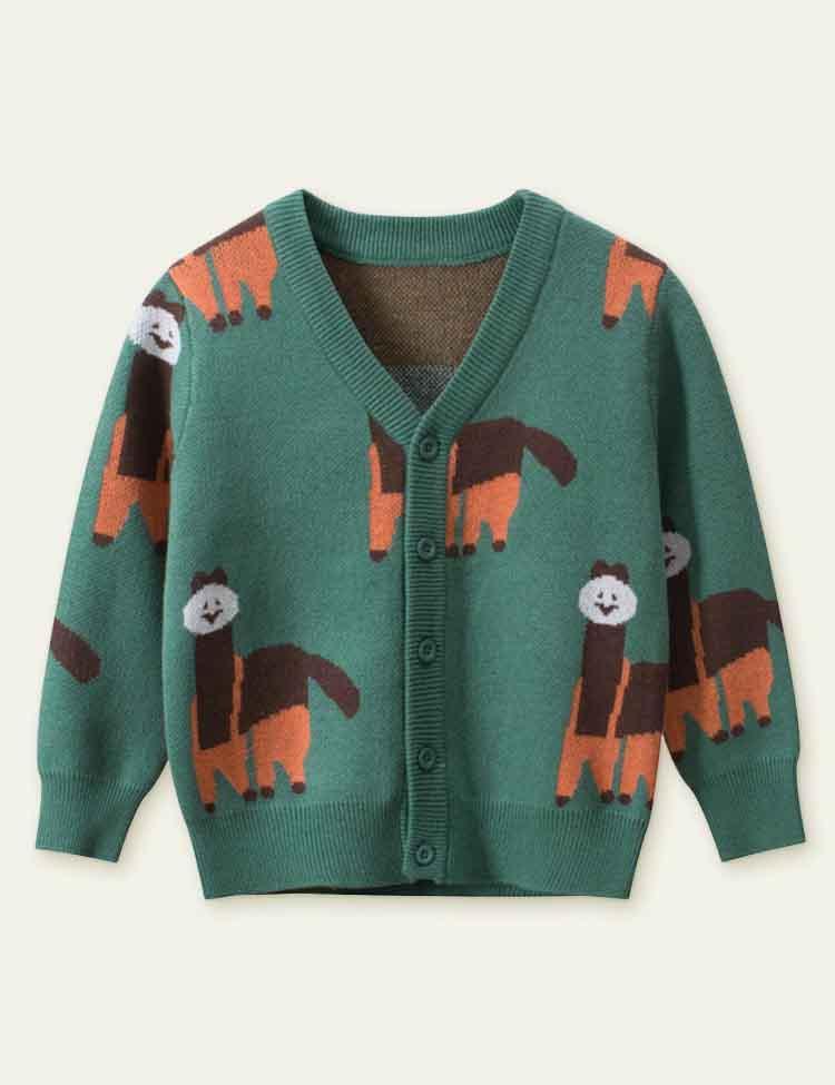 Alpaca Brocade Sweater Cardigan - CCMOM