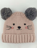 Animal Embroidery Knitted Wool Hat Gloves Two-Piece Set - CCMOM