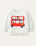 Animal Fire Truck Printed Sweatshirt