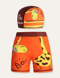 Animal Swimming Shorts + Swimming Cap - CCMOM