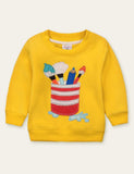 Animal Unicorn Appliqué Embroidered Sweatshirt - CCMOM