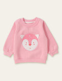 Animal Unicorn Appliqué Embroidered Sweatshirt - CCMOM