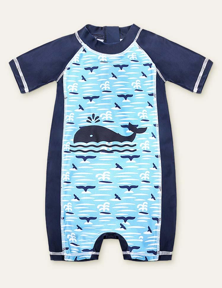 Crab Whale Printed Swimsuit - CCMOM