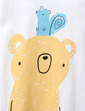 Bear and Squirrel Printed Long-Sleeved T-shirt - CCMOM