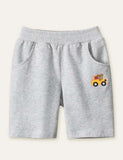 Bear Car Embroidered Shorts - CCMOM