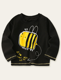 Bee Printed Long Sleeve T-shirt - CCMOM