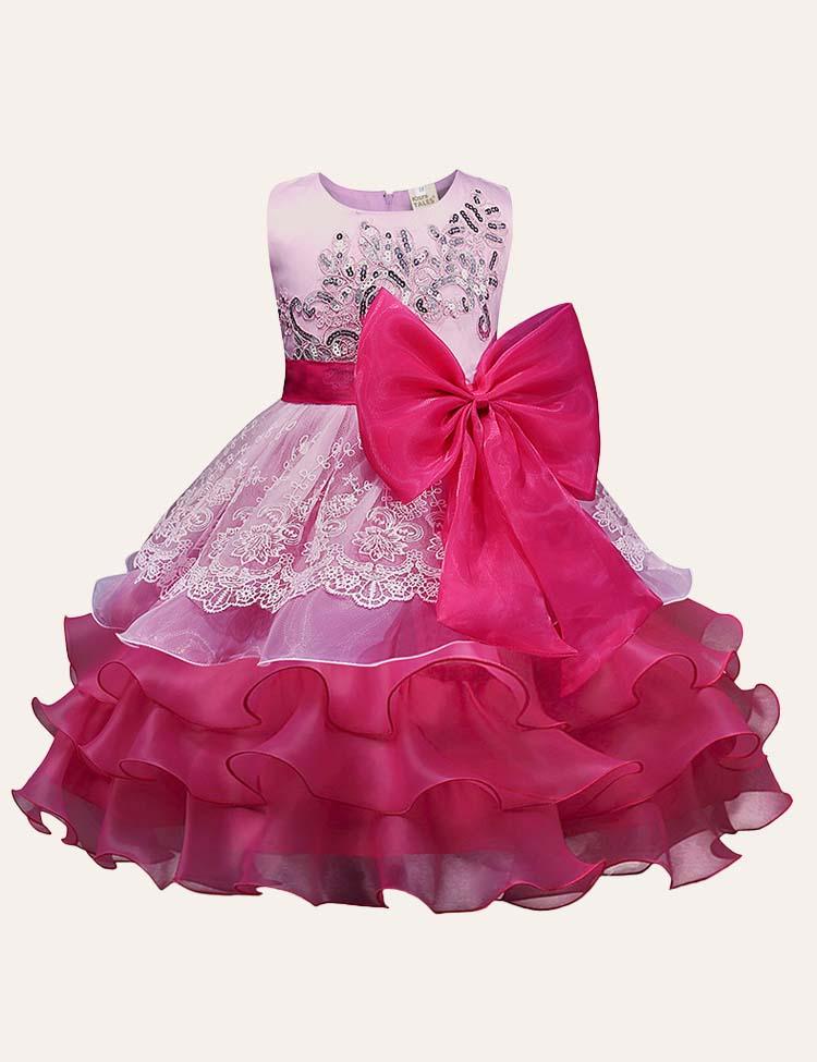 Bow Floral Party Dress - CCMOM