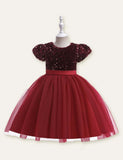 Bow Mesh Party Dress - CCMOM