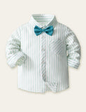 Bow Tie Striped Party Set - CCMOM