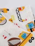 Boy Excavator Embroidered 100% Cotton Tee - CCMOM