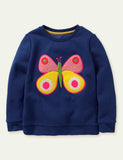 Butterfly Embroidered Sweatshirt - CCMOM