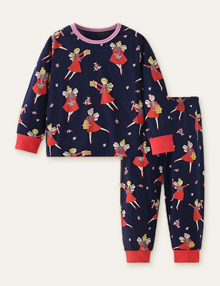Butterfly Girl Printed Pajamas - CCMOM