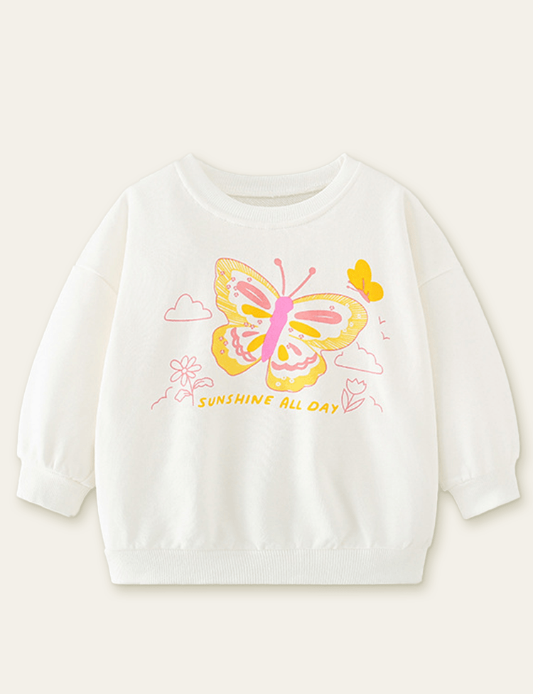 Butterfly Printed Long-Sleeve T-shirt - CCMOM