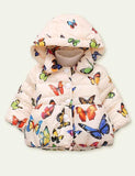 Butterfly Printing Clothes Cotton-Padded Jacket