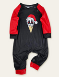 Halloween Christmas Hat Skull Printed Family Matching Pajamas