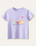 Cake Dessert Printed T-shirt