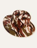 Camouflage Pattern Printed Broad-Brimmed Hat - CCMOM