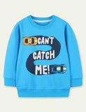 Car Letter Print Sweatshirt - CCMOM