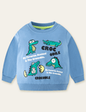 Cartoon Crocodile Printed Sweatshirt - CCMOM