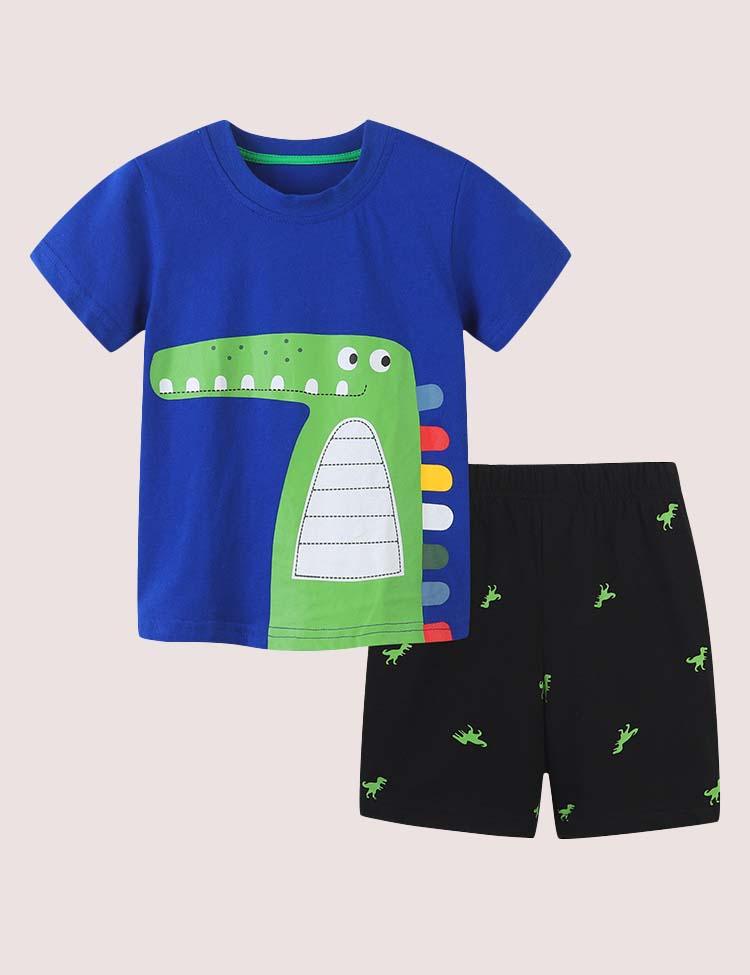 Cartoon Crocodile T-shirt Set - CCMOM