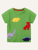 Cartoon Dinosaur Short Sleeve T-shirt - CCMOM