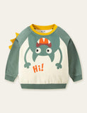 Cartoon Monster Printed Sweatshirt - CCMOM