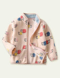 Cartoon Print Polar Fleece Jacket - CCMOM