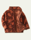 Cartoon Print Polar Fleece Jacket - CCMOM