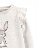 Cartoon Printed Long-Sleeved Pullover Sweater - CCMOM